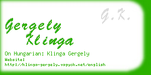 gergely klinga business card